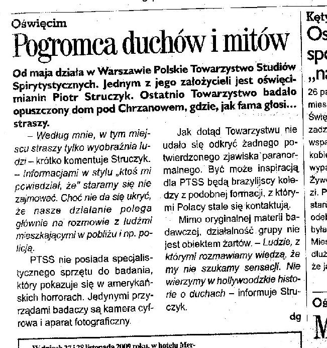 Kurier Oświęcimski o PTSS